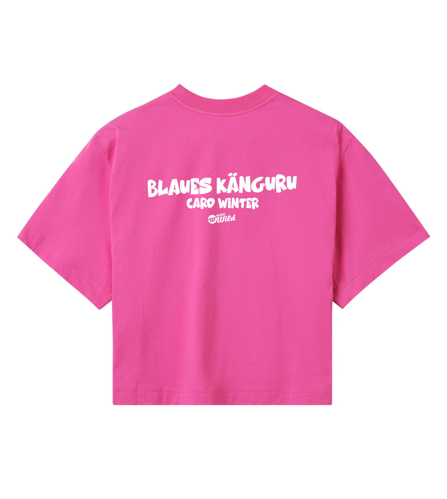 Blaues Känguru mit Backprint - Limited - Womens Crop Top