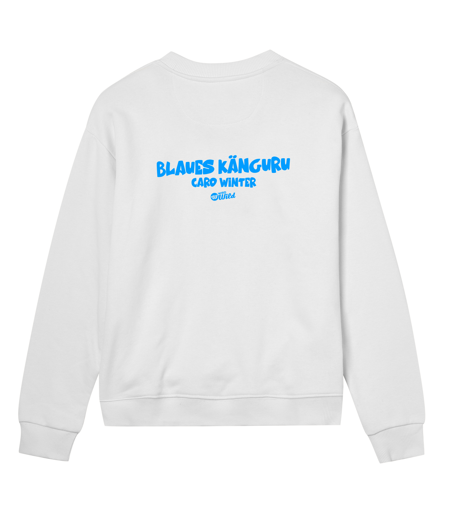 Blaues Känguru mit Backprint - Womens Regular Sweatshirt